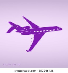 Violet Airplane Icon