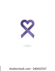 Violet awareness ribbon