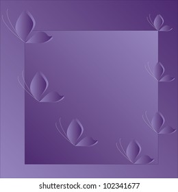 Violet background with butterflies