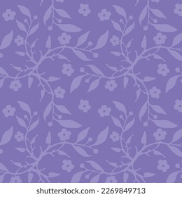 violetter Hintergrund, florales Design, dekorative Vorlage