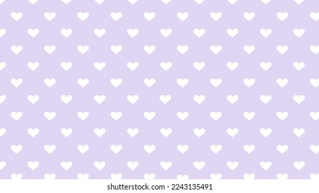violet background with white hearts