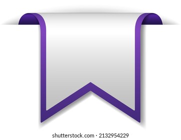 Violet banner design on white background illustration