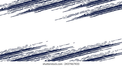  violet beams of bright laser light shining on black background