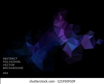 Violet and Black abstract polygonal vector background