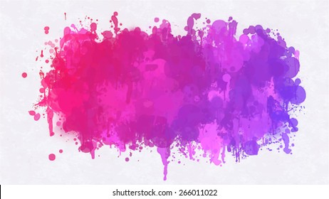 Violet blobs brush strokes background. Vector version