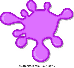 Violet blot icon. Vector illustration on a white background