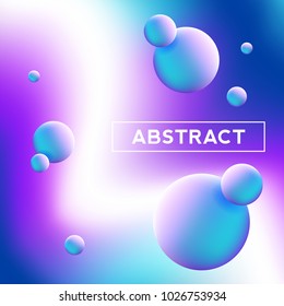 Violet / Blue Abstract Background with Spheres