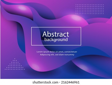 violet blue abstract memphis liquid background with pink purple lines and circles geometric shapes