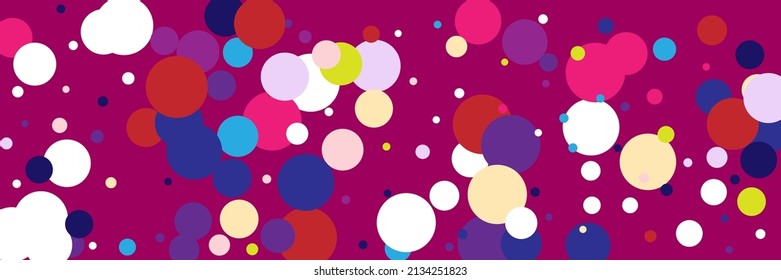 Violet Blue Circles Play Yellow Pastel Textile. Bright Vibrant Green Dark Indigo Children Design Pic. Pink Vivid White Rainbow Red Pattern. Color Multicolor Kids Purple Beige Background.