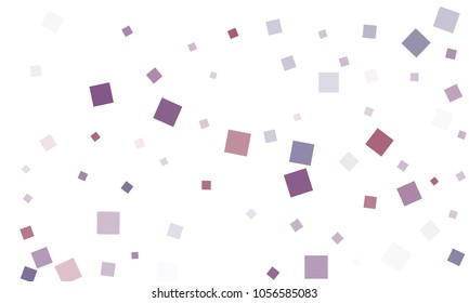 Violet and Blue Confetti in the Form of Rectangles on White Background