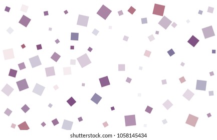 Violet and Blue Confetti in the Form of Rectangles on White Background