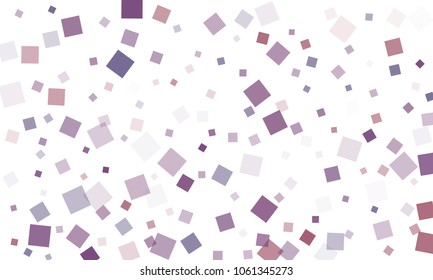 Violet and Blue Confetti in the Form of Rectangles on White Background