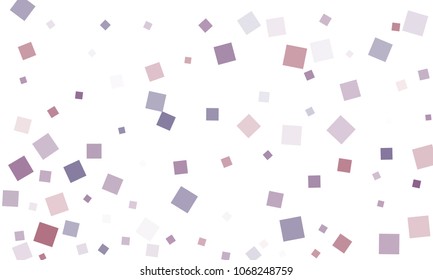 Violet and Blue Confetti in the Form of Rectangles on White Background