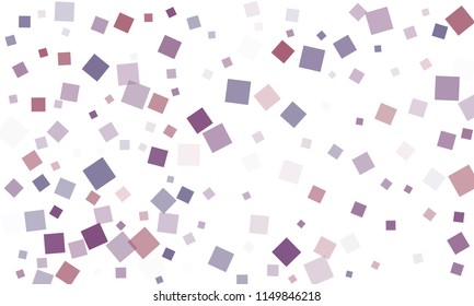Violet and Blue Confetti in the Form of Rectangles on White Background