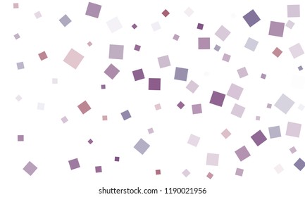 Violet and Blue Confetti in the Form of Rectangles on White Background