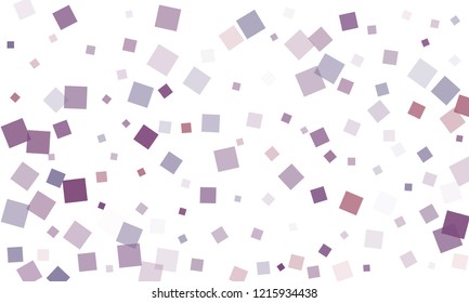 Violet and Blue Confetti in the Form of Rectangles on White Background