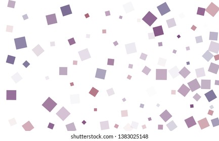Violet and Blue Confetti in the Form of Rectangles on White Background