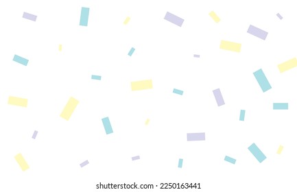 Confeti violeta y azul sobre fondo blanco