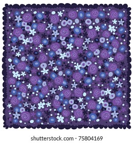 Violet blue flowers background