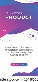 Farbverlauf-Banner-Vorlage für Violett - Vektorillustration