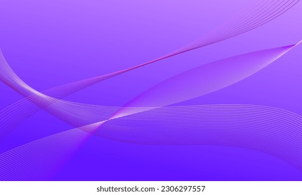 violet blue lines curve wave with soft gradient abstract background