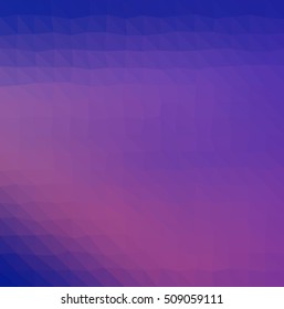 Violet and blue polygonal illustration with triangle. Geometric background.