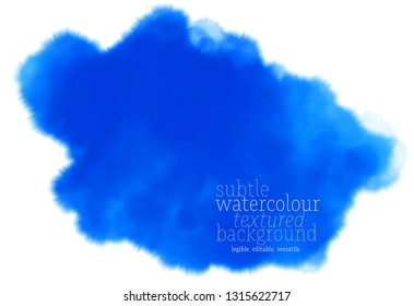 violet blue watercolor splotch. abstract colorful ink splash on white paper. eps 8