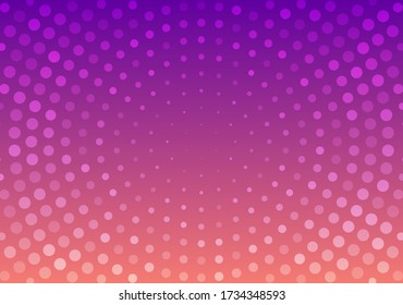 Violet blurred vector background with halftone effect. Smooth pink and purple gradient. Violet background. Halftone wallpaper. Creative backdrop. Vector template. Minimal style. Cover layout template