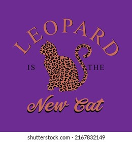 Violet board, leopard, new cat, big cat, fashion Vector feson designi t-shirt