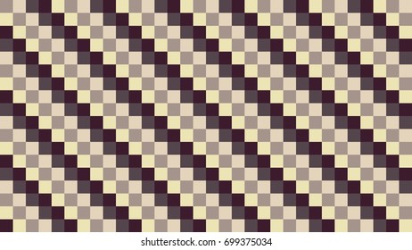 Violet, Brown, Green, Yellow Vector Vintage Checker Pattern for Background