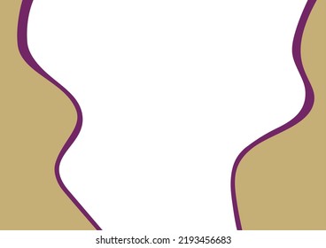 Violet and brown wavy background color. Suitable for social media post and web internet ads. Template layout. Frame, boarder for text, picture, advertisement. Empty space.
