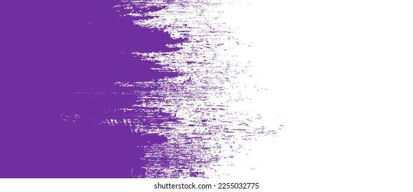 Violet brush stroke background. Violet ink splash on backdrop. Brush background for wallpaper, paint splatter template, dirt banner, watercolor design, dirty texture. Trendy brush background, vector