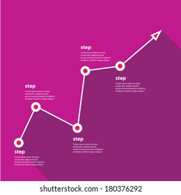 violet Business graph and chart background. vector illustration