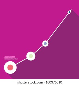 violet Business graph and chart background. vector illustration