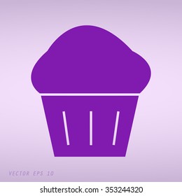 Violet cakes icons vector illustration