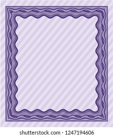 Violet Certificate or diploma template. Good design. Printer friendly. Detailed. 
