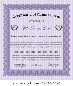 Violet Certificate. Lovely design. With quality background. Detailed. 