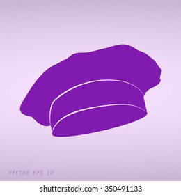 Violet Chef and cook hats set isolated