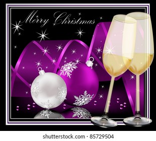 Violet Christmas background