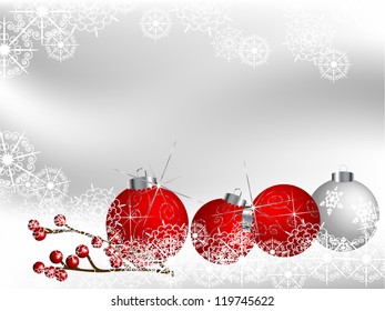 Violet christmas background with balls
