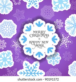 Violet Christmas greeting card