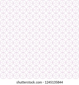 Violet circle and squares geometric lines pattern