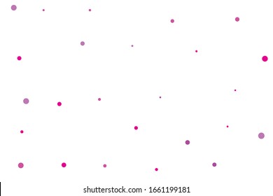 Violet circulos confetti cayendo sobre fondo transparente. Fondo circular vectorial punto. Confeti colorido abstracto volando en el aire. Ilustración vectorial de vacaciones con círculos confetti.