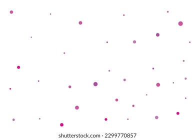 Violet circles confetti falling on transparent background. Round, dot vector background. Abstract colorful confetti flying in the air. Vector holiday illustration with circles confetti.