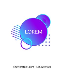 Violet circles and dots with gradients for text
