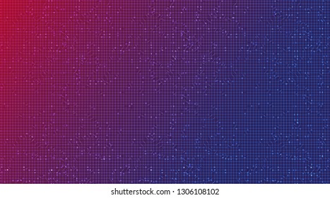 Violet Circuit Microchip Technology with Digital Line on Future Background,Hi-tech Digital and Communication Concept design,Free Space For text in put,Vector illustration.