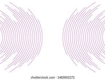 Líneas circulares violetas abstractas del fondo de la tecnología futurista. Diseño de arcos geométricos vectoriales
