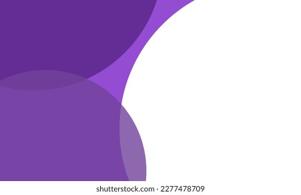 Violet color circles background with overlap layer. For wallpaper, cover, banner, poster, placard and presentation. Abstract background for business card and flyer template, vector illustration 
