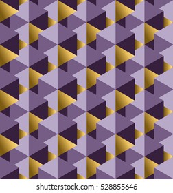 violet color and gold metal texture vector background. luxury festive carnival backdrop. geometry metal surface background. geometric xmas seamless pattern. 