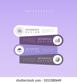 Violet color info graphic design